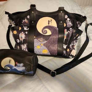 Bradford Exchange Nightmare before Christmas large purse & makeup/pencil bag